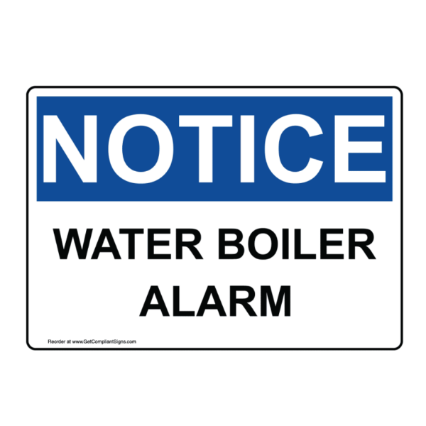 Water Boiler Alarm Notice